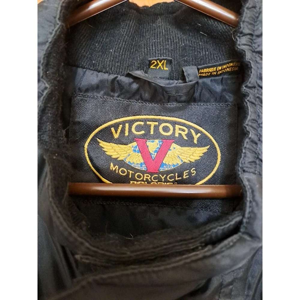 Vintage Victory Motorcycles Polaris Weather Foldable Rain Men's Jacket Zip XXL